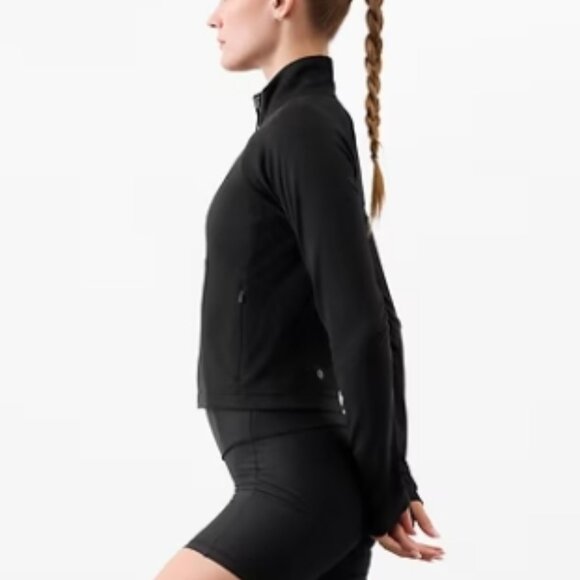 Athleta Unstoppable Cropped Full Zip Black M - Picture 3 of 4